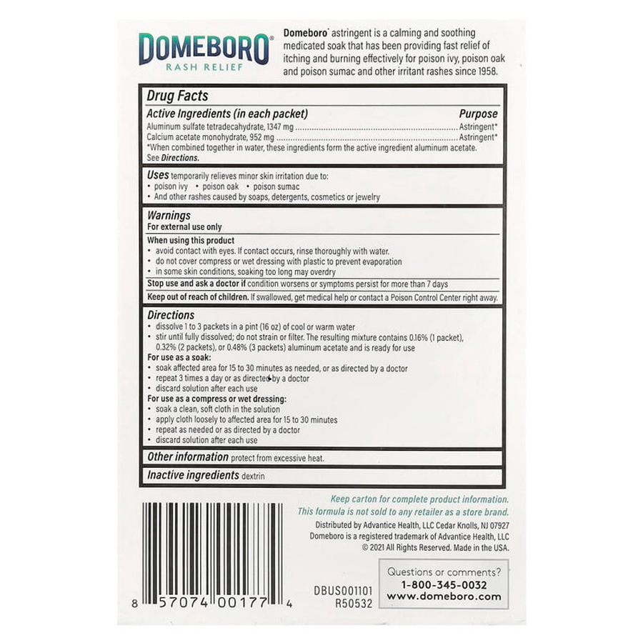 Domeboro Calming & Soothing Medicated Soak