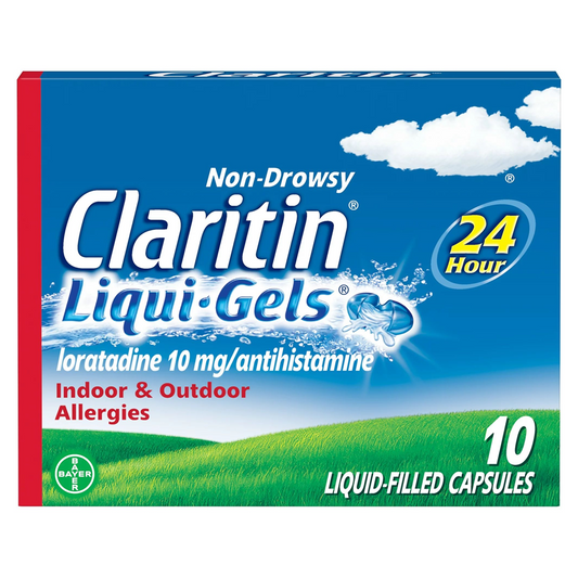 Claritin Allergy Relief 24hr Non-Drowsy Liqui-Gel Capsules, 10 mg - 10 count