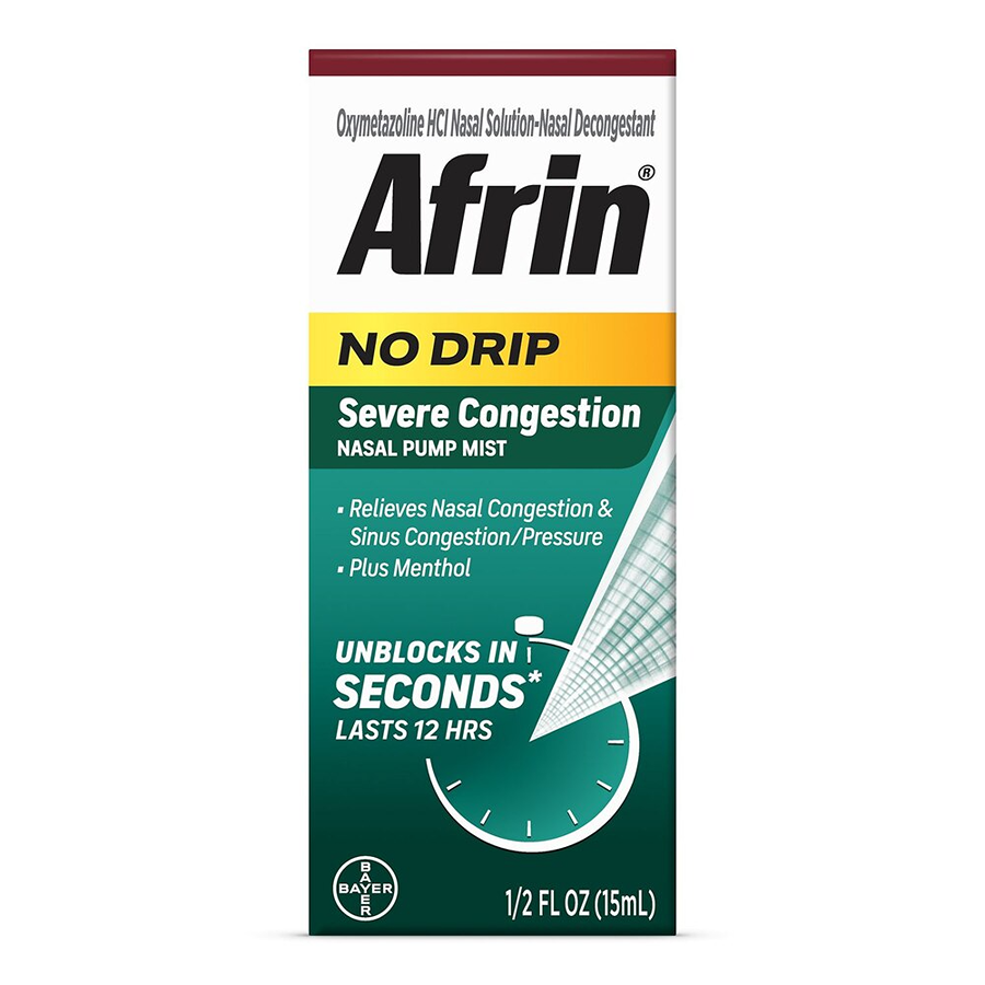 Afrin Nasal Spray No Drip Severe Congestion Relief 15ml