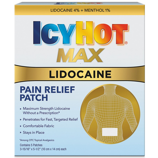 Icy Hot with Lidocaine Patch - 5 Patches