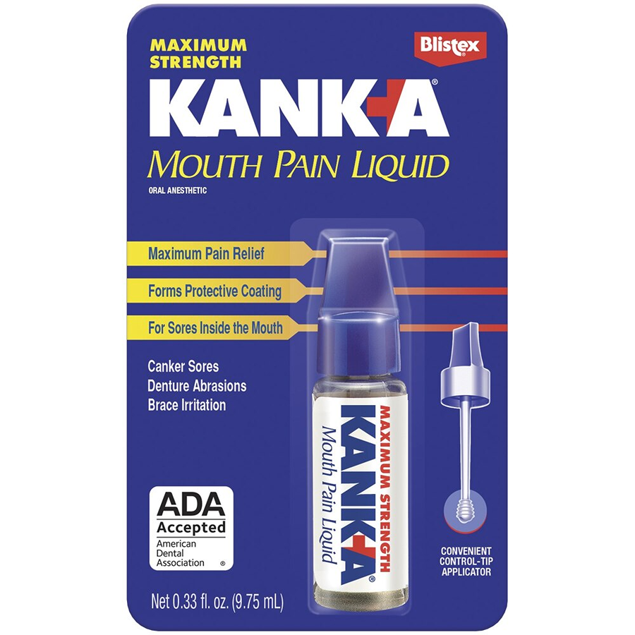 Kank-A Mouth Pain Liquid w Applicator, 0.33 fl oz