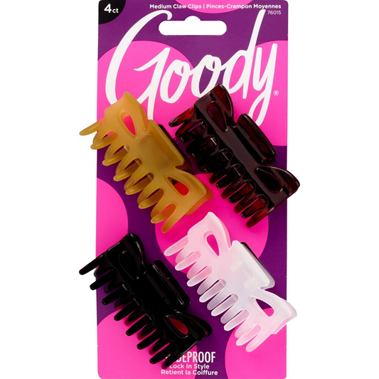 Goody Classics Medium Claw Hair Clips - 4ct