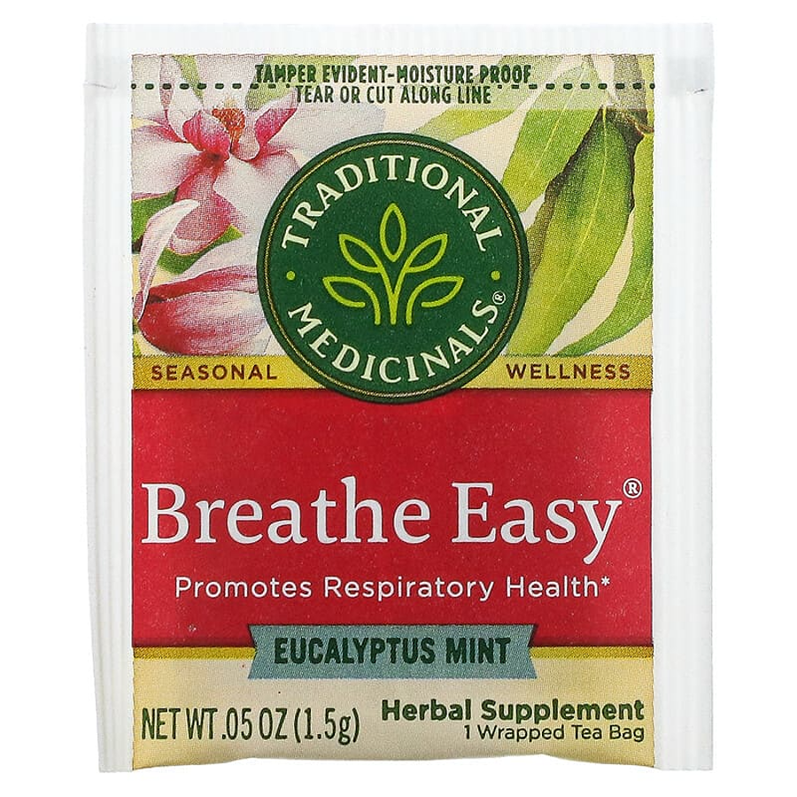 Traditional Medicinals Breathe Easy Eucalyptus Mint Tea, 16ct