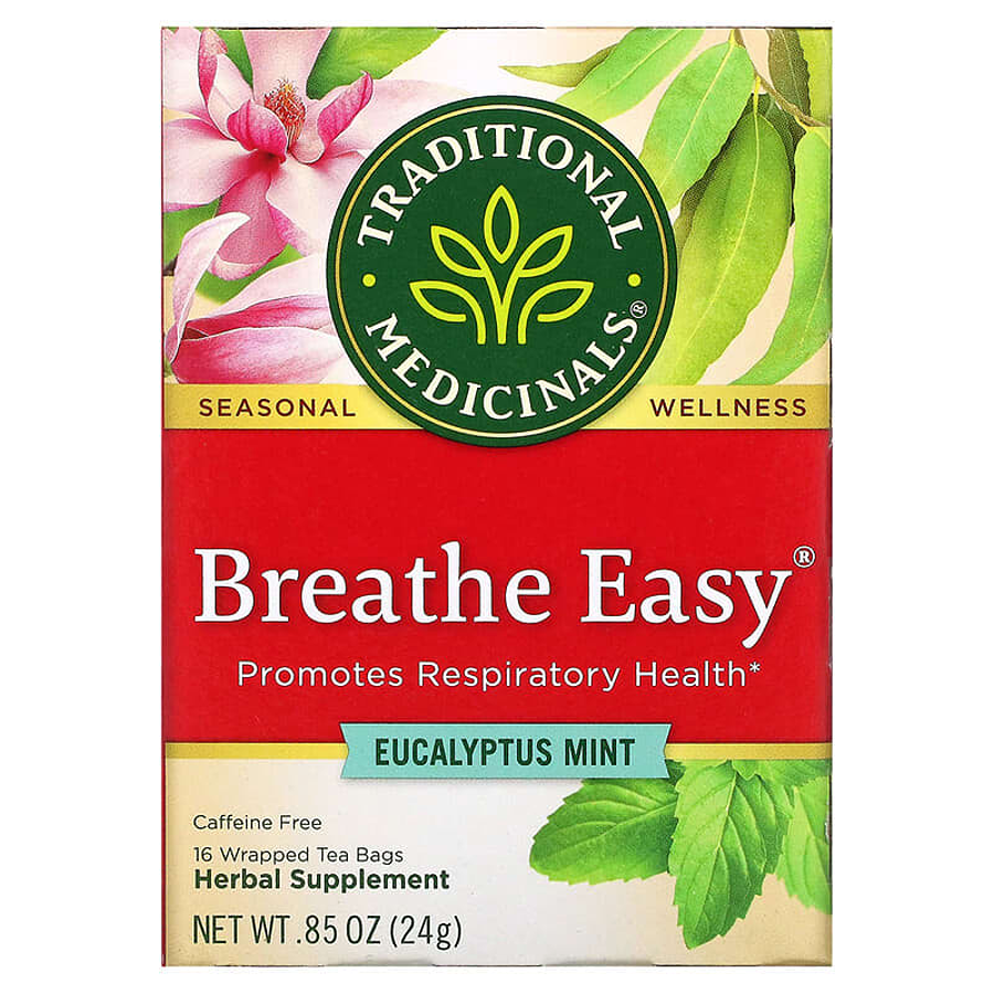 Traditional Medicinals Breathe Easy Eucalyptus Mint Tea, 16ct