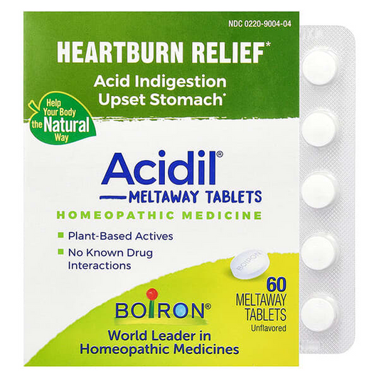 Boiron Acidil, Relief of Acid Reflux, Heartburn, Indigestion, and Upset Stomach - 60t