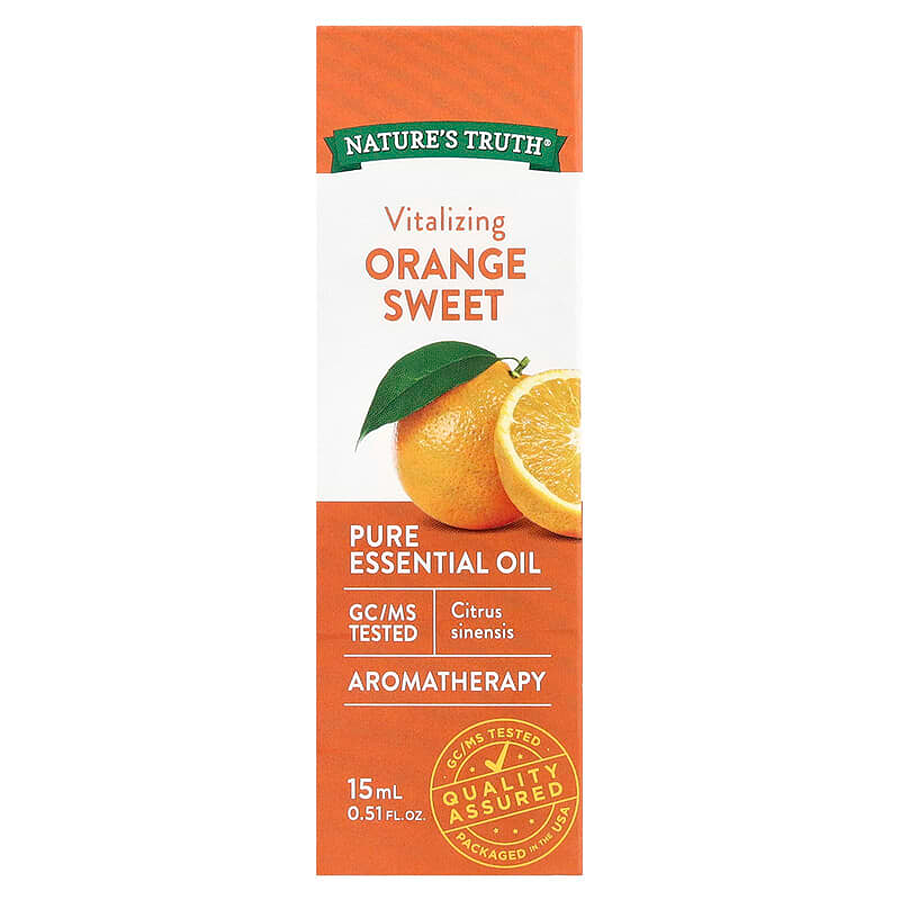 Nature's Truth Orange Sweet Pure Essential Vitalizing Aromatherapy Oil, 15ml