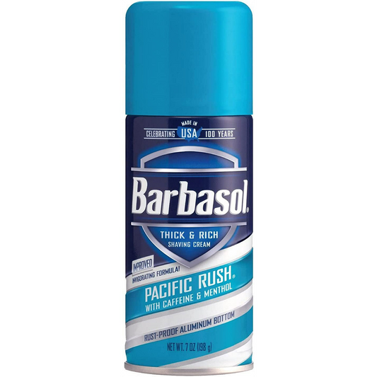 Barbasol Pacific Rush With Caffeine And Menthol Thick And Rich Shaving Cream, 7oz