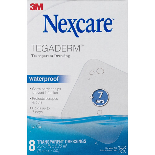 Nexcare Tegaderm Waterproof Transparent Dressing Bandage - 2-3/8 in x 2 3/4 in - 8ct.