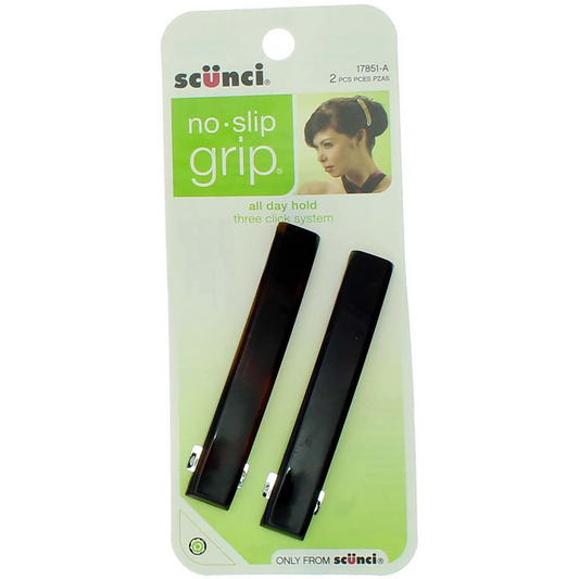 Scunci No Slip Grip Auto Clasp Barrettes, 2 Ea