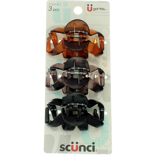 Scunci Effortless Beauty Jaw Hair Clips, 3ct