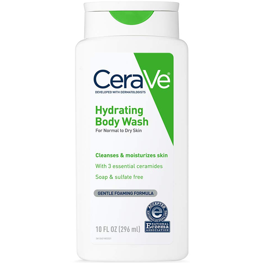 CeraVe Hydrating Body Wash for Normal to Dry Skin, 10 fl oz