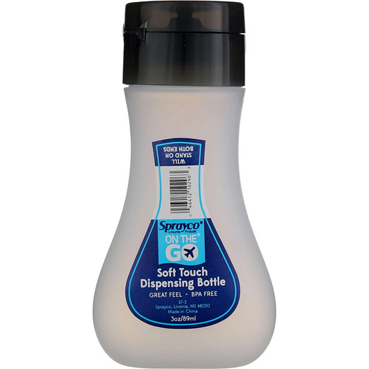 Sprayco On The Go Soft touch Dispensing Bottle, 3oz