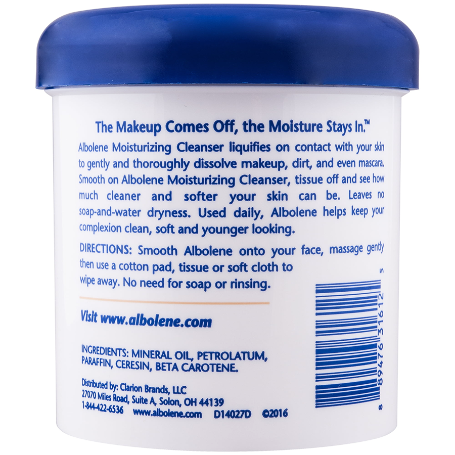 Albolene Moisturizing Cleanser, Unscented, 12 oz