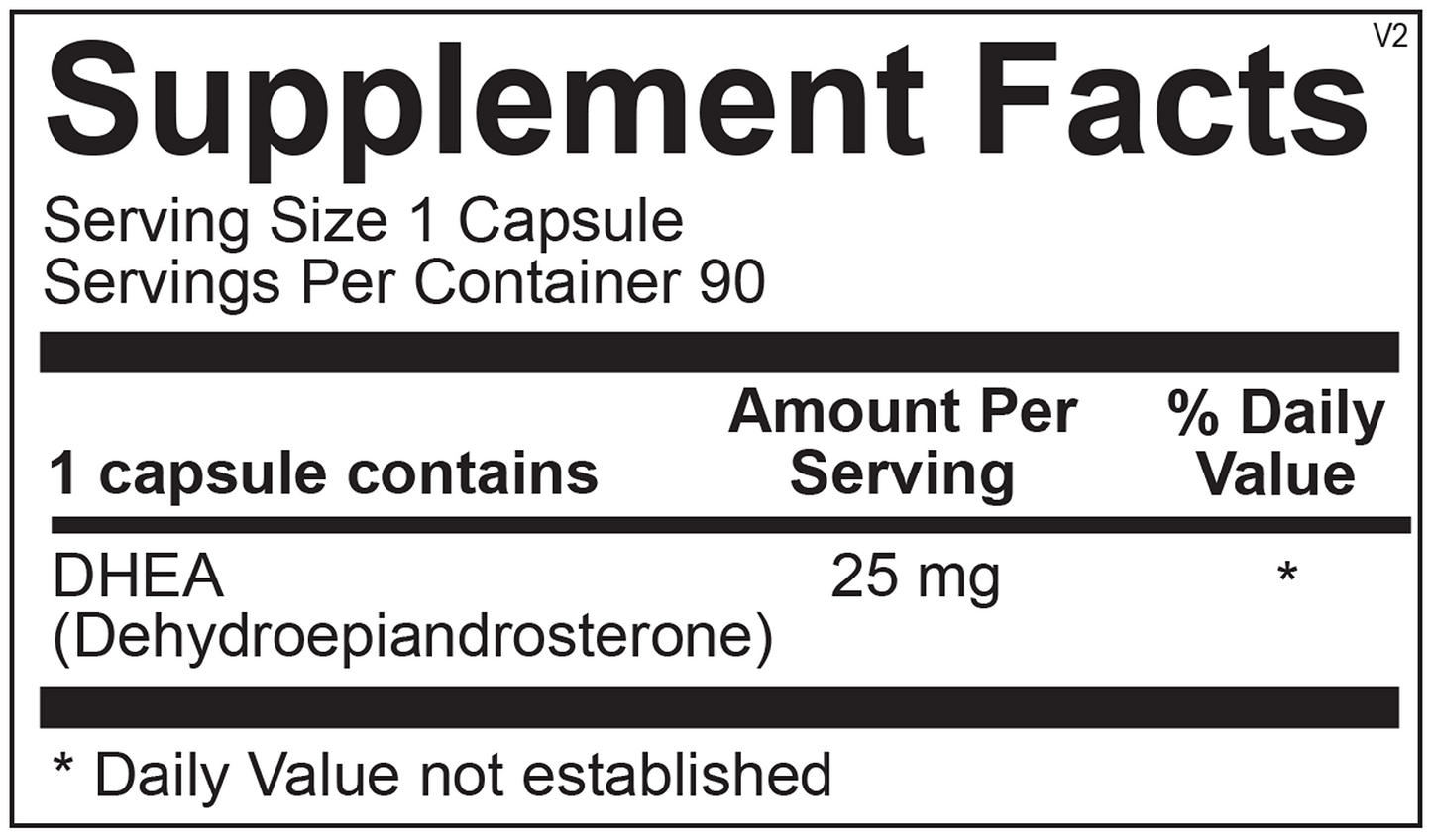 Ortho Molecular DHEA 25 Mg 90 Capsules