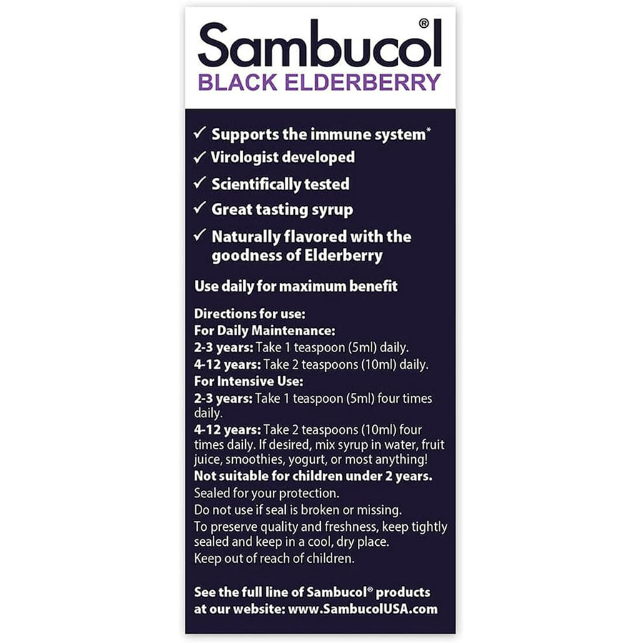 Sambucol Black Elderberry Liquid For Kids - 4 fl oz