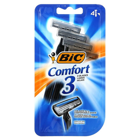 BIC Comfort 3 Advance Disposable Razor, Men, 4ct