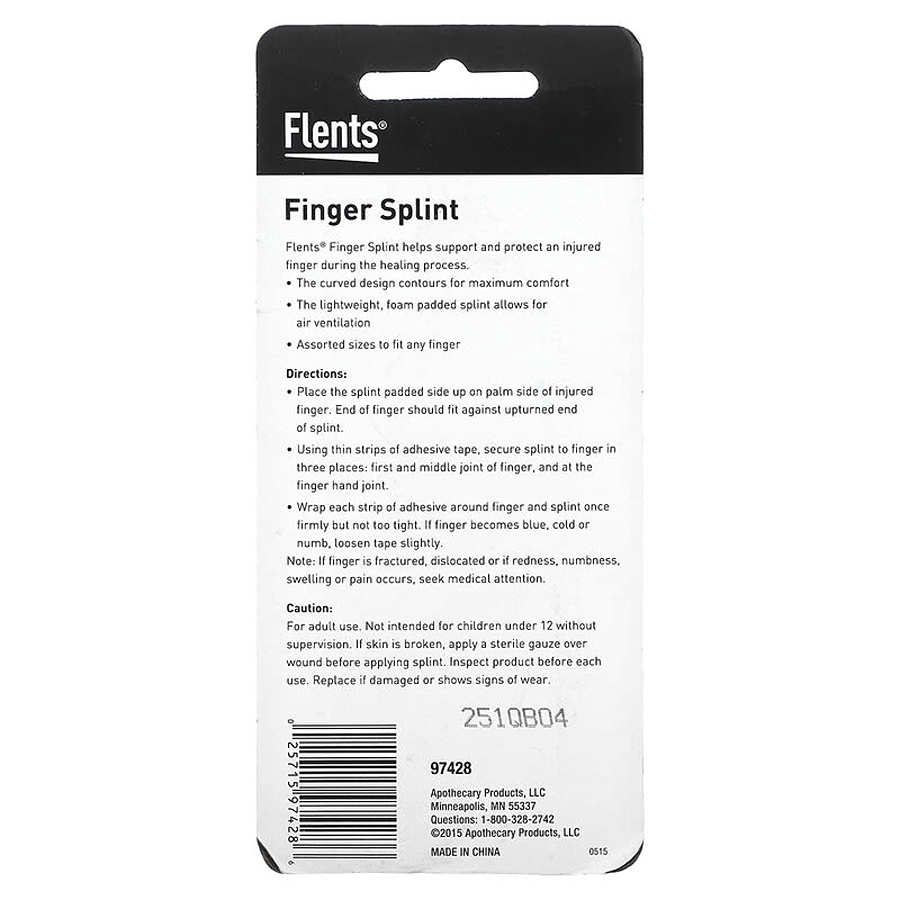 Flents, Flents Assorted Curved Finger Splints, 3 each 97428