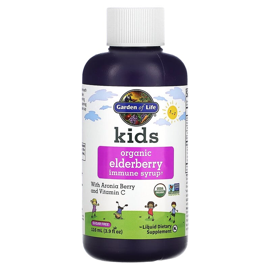 Garden of Life Kids Organic Elderberry Immune Syrup 3.9 fl oz (116ml) Liquid