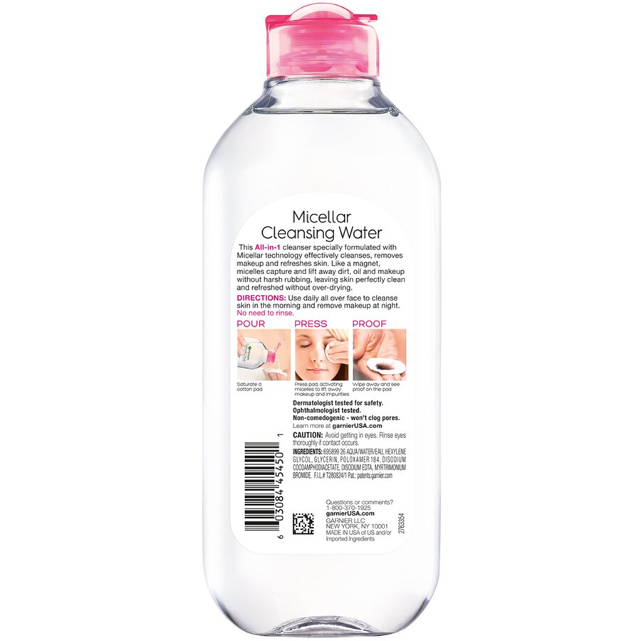 Garnier SKINACTIVE Micellar Cleansing Water All-in-1 Makeup Remover & Cleanser, 13.5oz