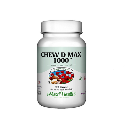 Maxi Health Chew D Max (Vitamin D3) 1000 IU Chewable Berry Flavor, 100 Tablets