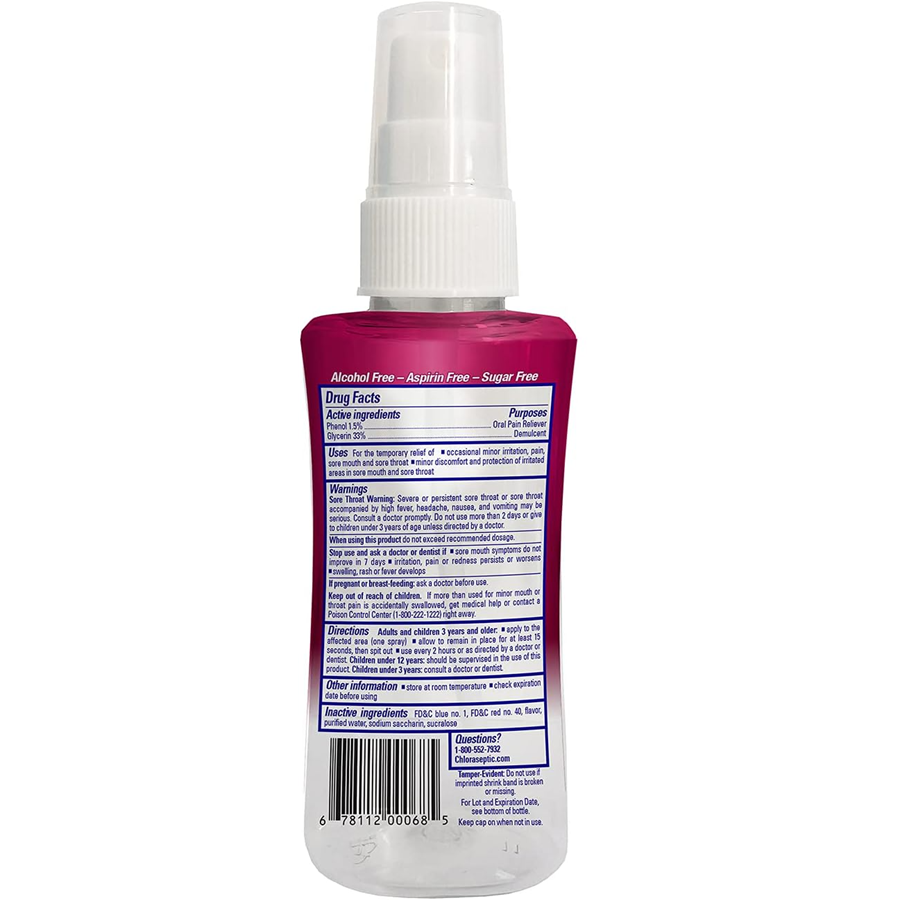 Chloraseptic Max Strength Sore Throat Spray, Wild Berries Flavor, 4.0 fl oz