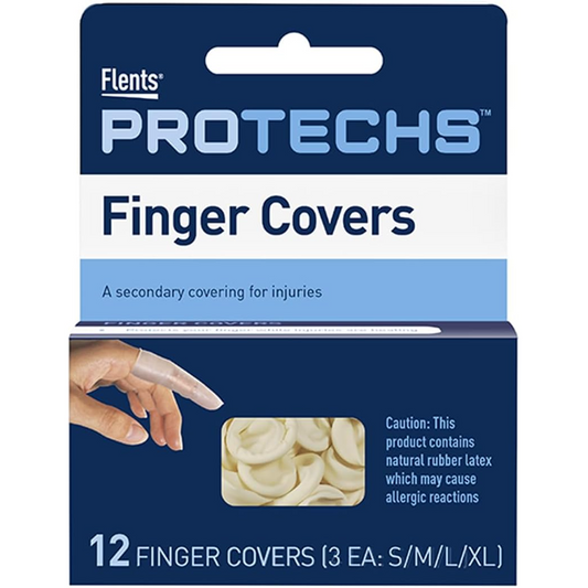 Flents Finger Cots - Fingertip Cover for Injuries, Rubber Protection