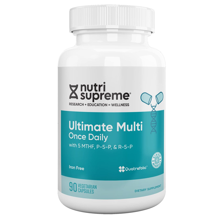 Nutri-Supreme Research Ultimate Multi One Daily With 5 MTHF & P-5-P Iron Free, 90 Vegetarian Capsules