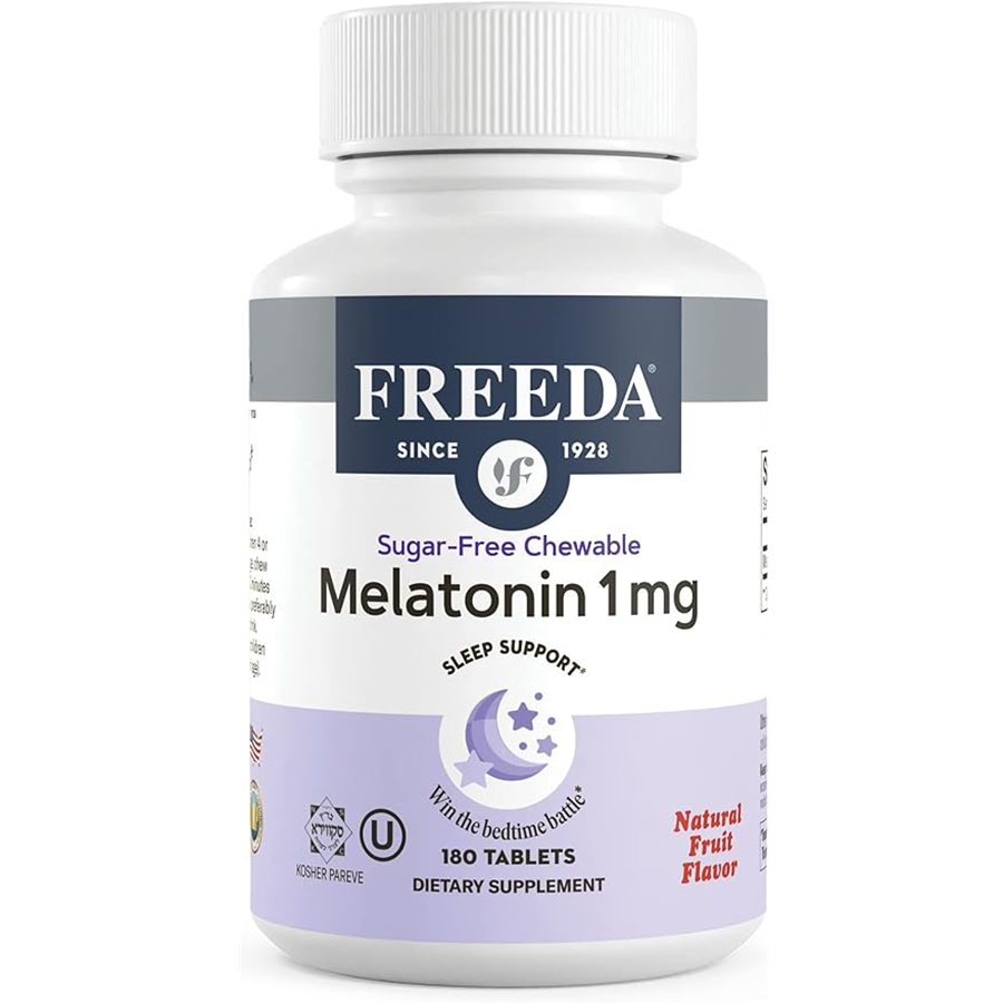 Freeda Chewable Melatonin 1mg Sugar-Free,  180 Chewable Tablets