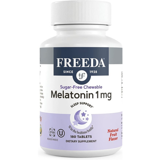 Freeda Chewable Melatonin 1mg Sugar-Free,  180 Chewable Tablets