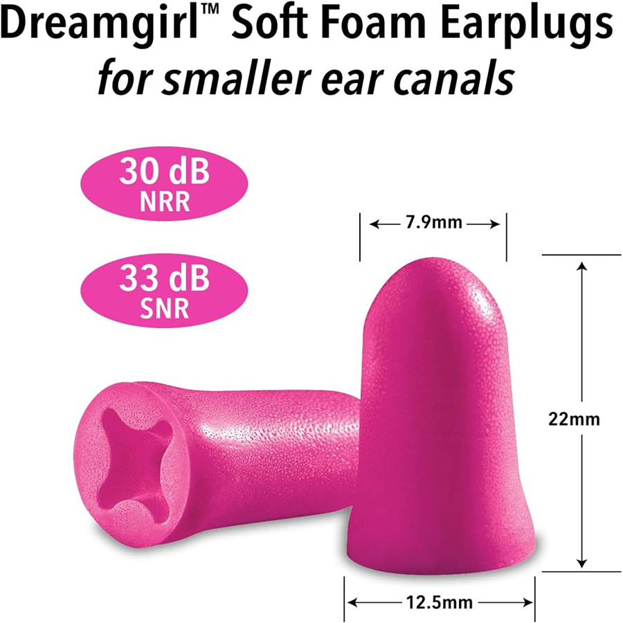 Mack's Dreamgirl Soft Foam Earplugs, 10 Pairs