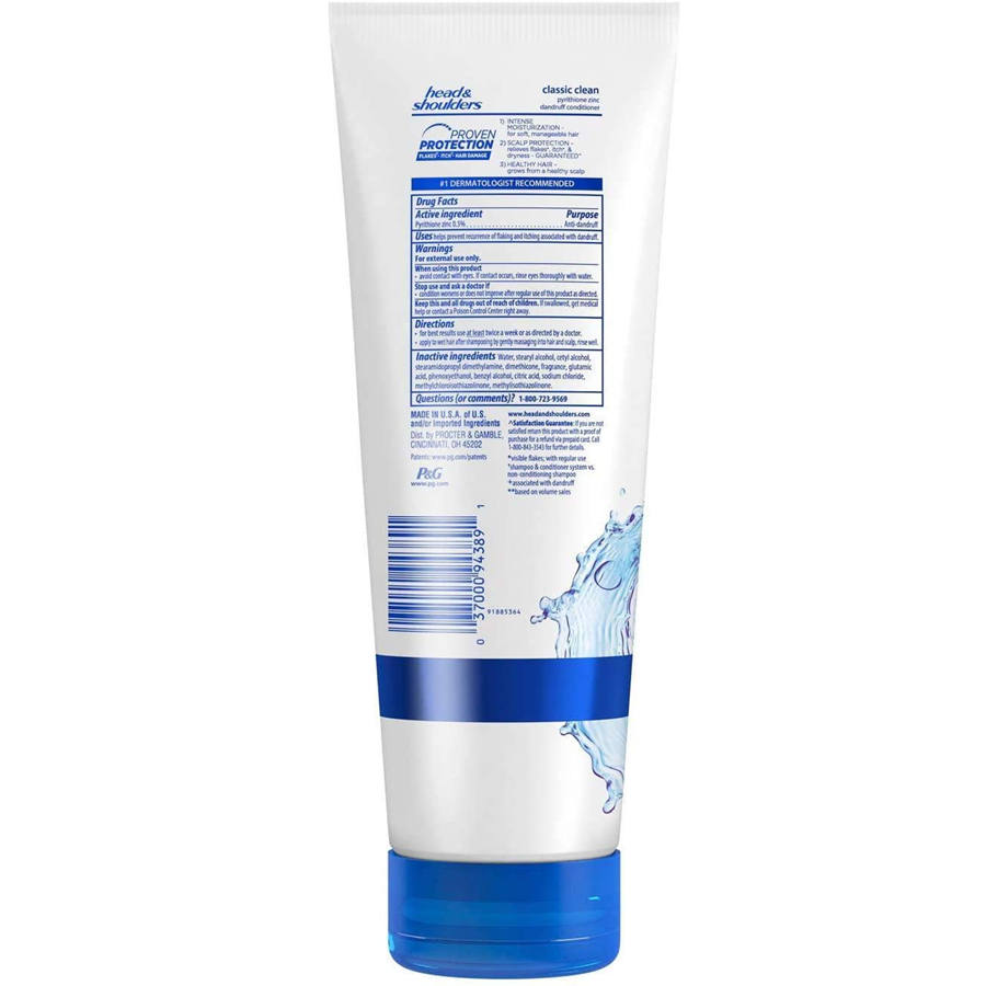 Head & Shoulders Classic Clean Dandruff Conditioner, 10.9 fl oz