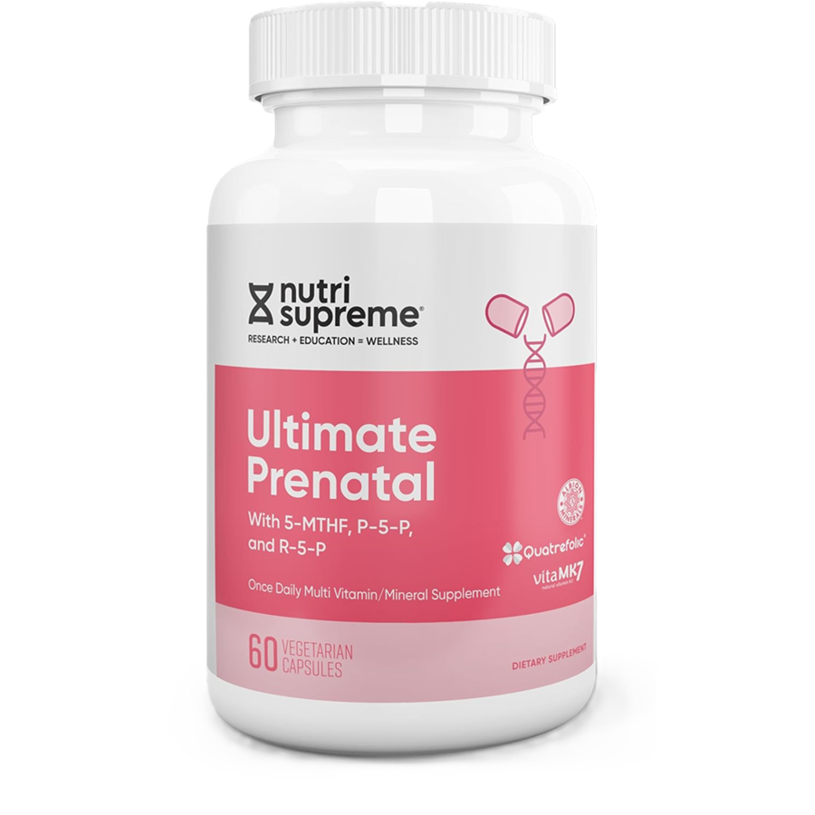 Nutri-Supreme Research Ultimate Prenatal 1-A-Day Caps with Folate, 60 Vegetarian Capsules