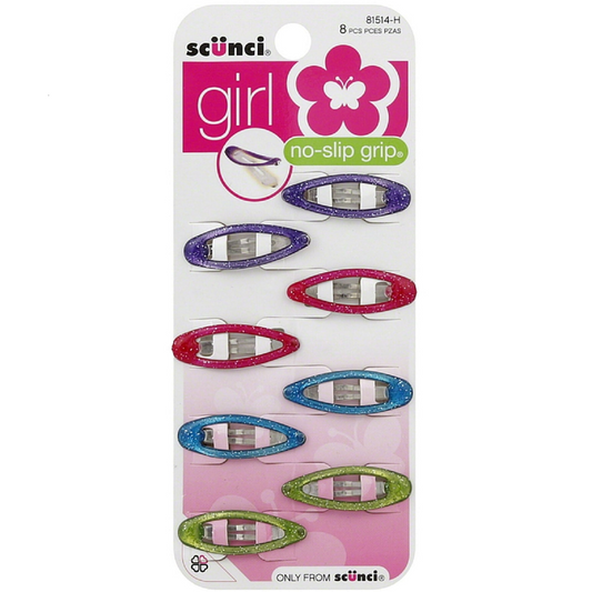 Scunci Grip Oval Clippies, 8ct