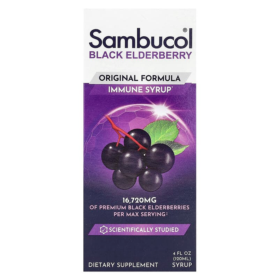 Sambucol Black Elderberry Vegan Immune Support Syrup - 4 fl oz