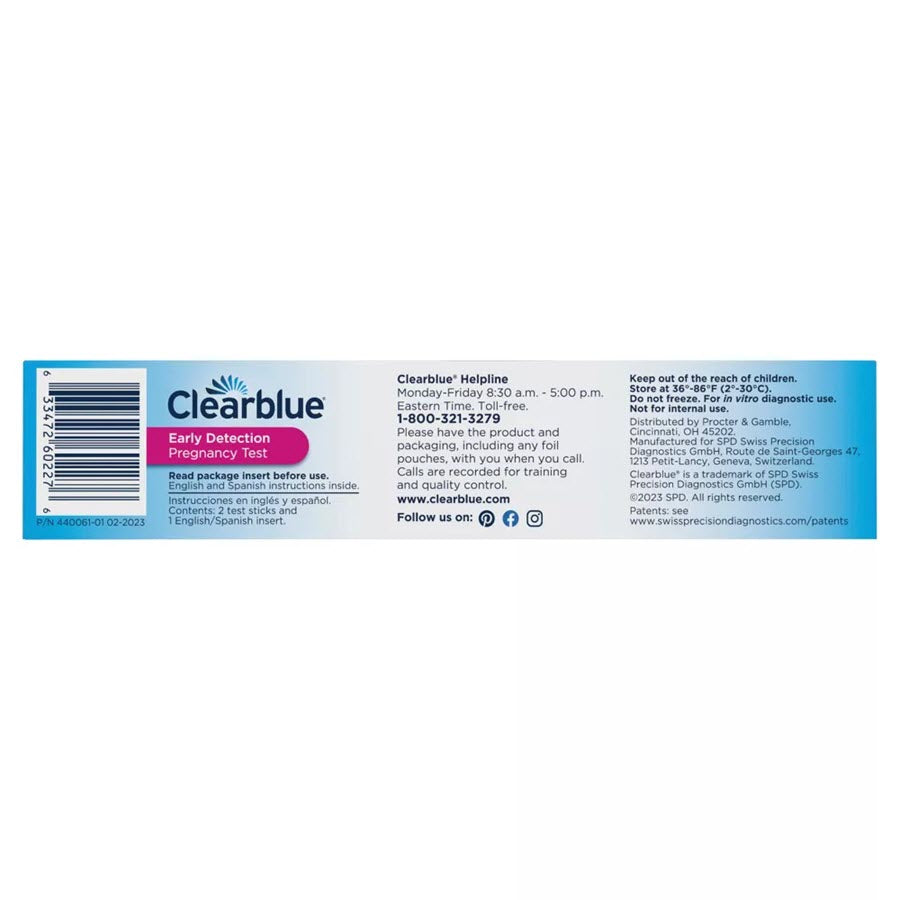 Clearblue Early Detection Pregnancy Test, 2ct