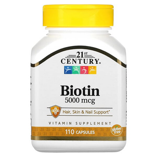 21st Century Biotin 5000 Mcg High-Potency - 110 Capsules