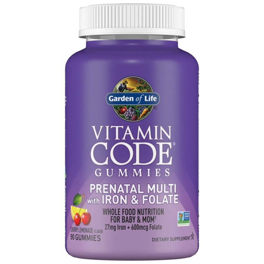 Garden of Life Vitamin Code Prenatal with Iron & Folic Acid, 90 Gummies