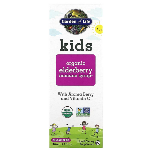 Garden of Life Kids Organic Elderberry Immune Syrup 3.9 fl oz (116ml) Liquid