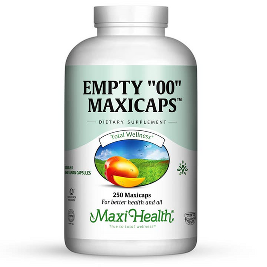 Maxi Health Empty MaxiCaps Vegetable Capsules Double Zero - 250 Vegetable Capsules