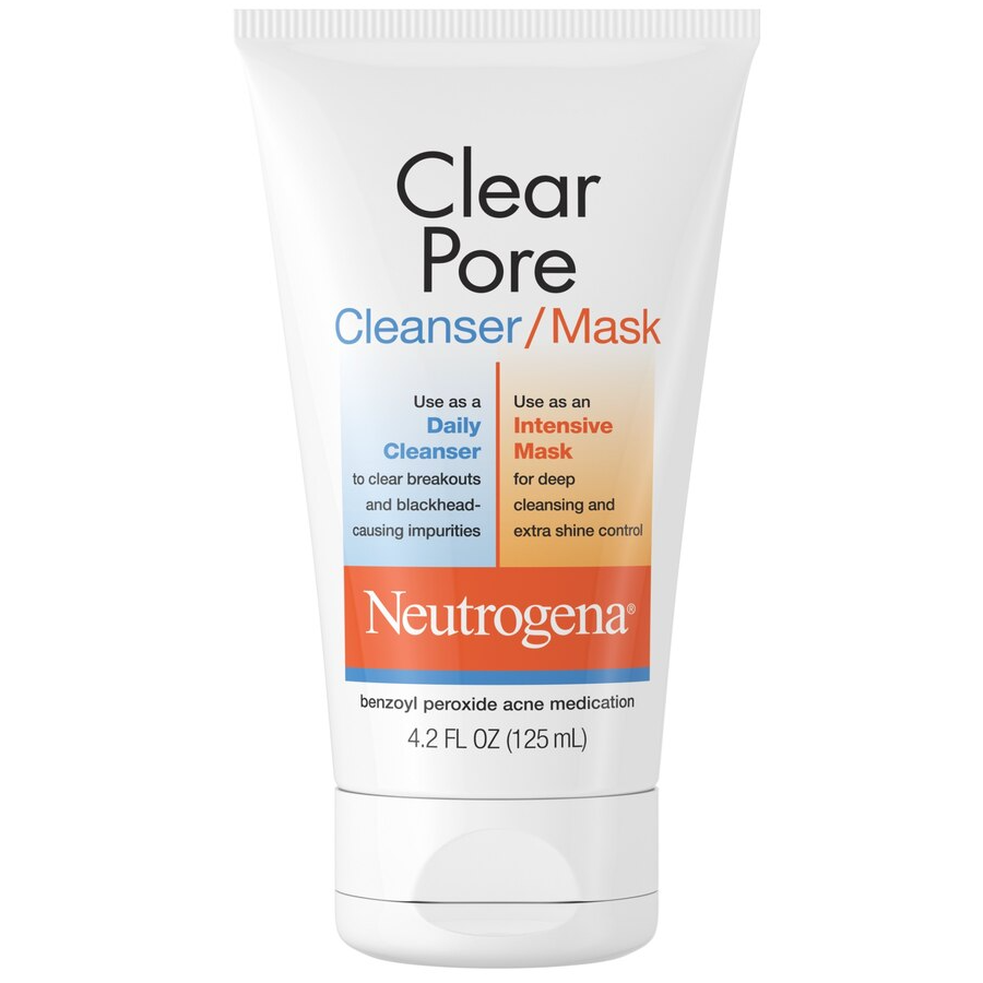 Neutrogena Clear Pore 2 in 1 Facial Cleanser/Face Mask with Kaolin & Bentonite Clay - 4.2 fl oz