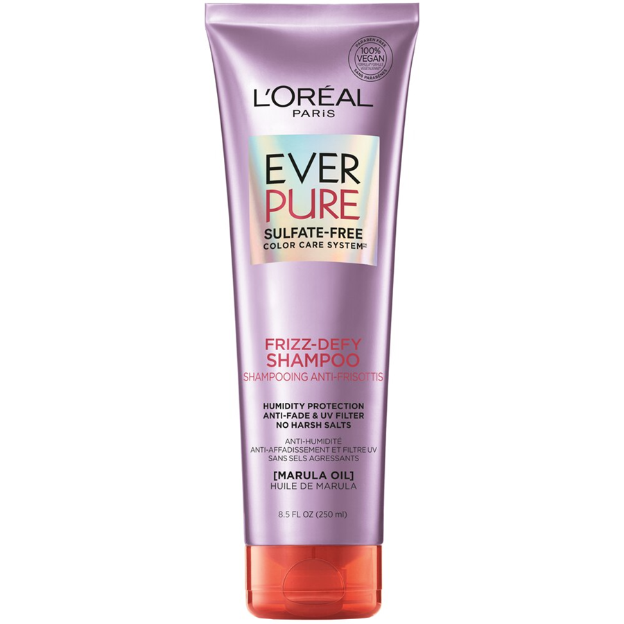 L'Oreal Paris EverPure Frizz-Defy Sulfate Free Shampoo with Marula Oil - 8.5 fl oz