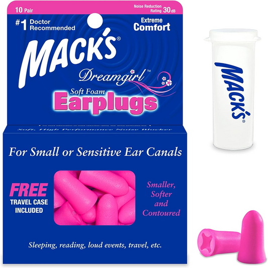 Mack's Dreamgirl Soft Foam Earplugs, 10 Pairs