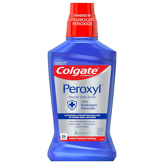 Colgate Peroxyl Mouth Sore Rinse Mild Mint - 16.9 fl oz