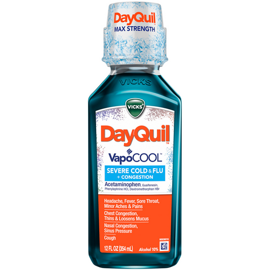 Vicks Dayquil Severe with VapoCool Daytime Cough, Liquid, 12oz