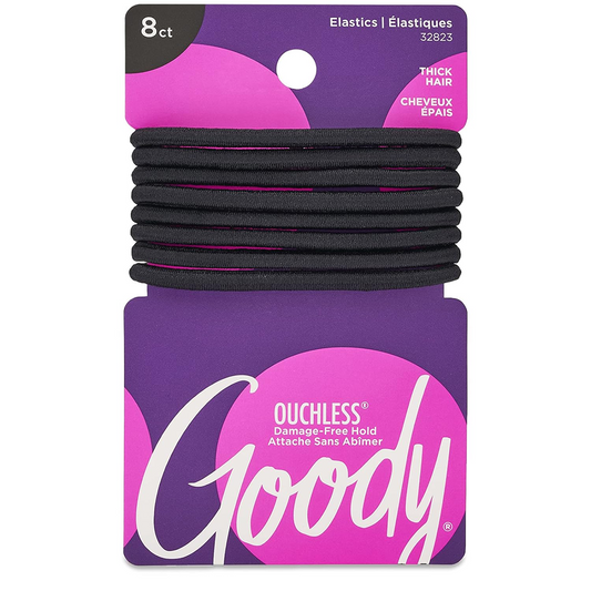 Goody Ouchles Black Ponytail Elastics - 8ct