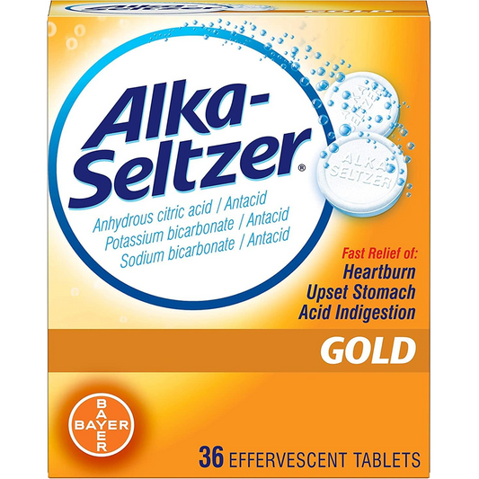 Alka-Seltzer Effervescent Gold, 36 Tablets