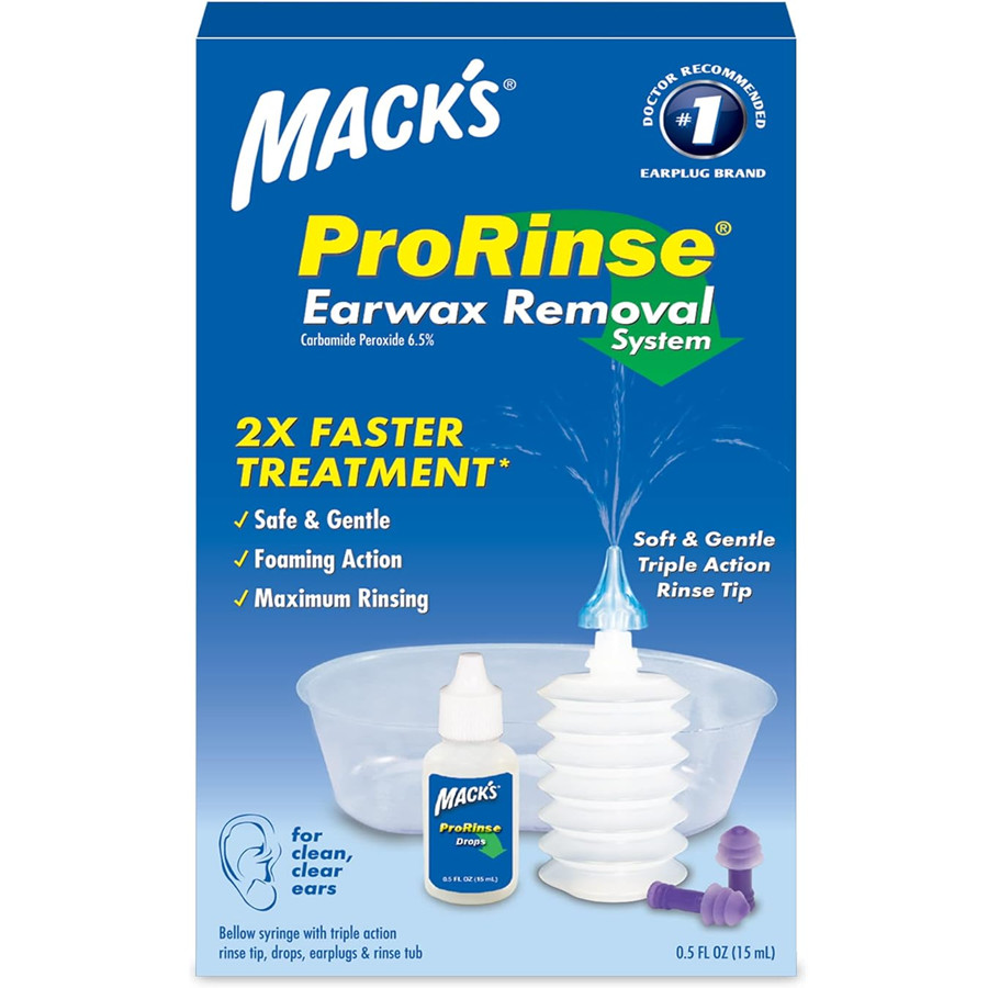 Mack's Prorinse Earwax Removal Kit, Advanced Treatment, 0.5oz