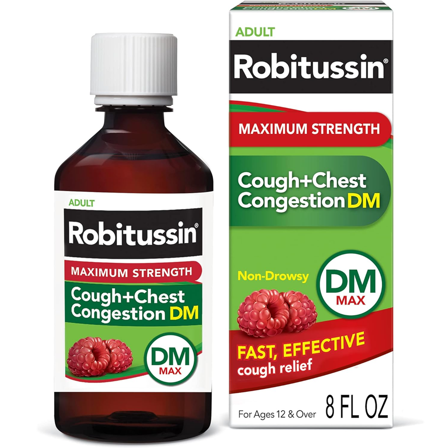 Robitussin Cough plus Chest Congestion Dm Liquid for Adult, 8oz