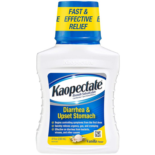 Kaopectate Multi-Symptom Relief for Diarrhea Upset Stomach, Vanilla, 8 fl oz