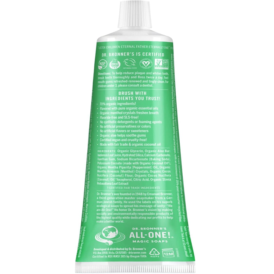 Dr. Bronner's All-One Toothpaste Spearmint - 5oz